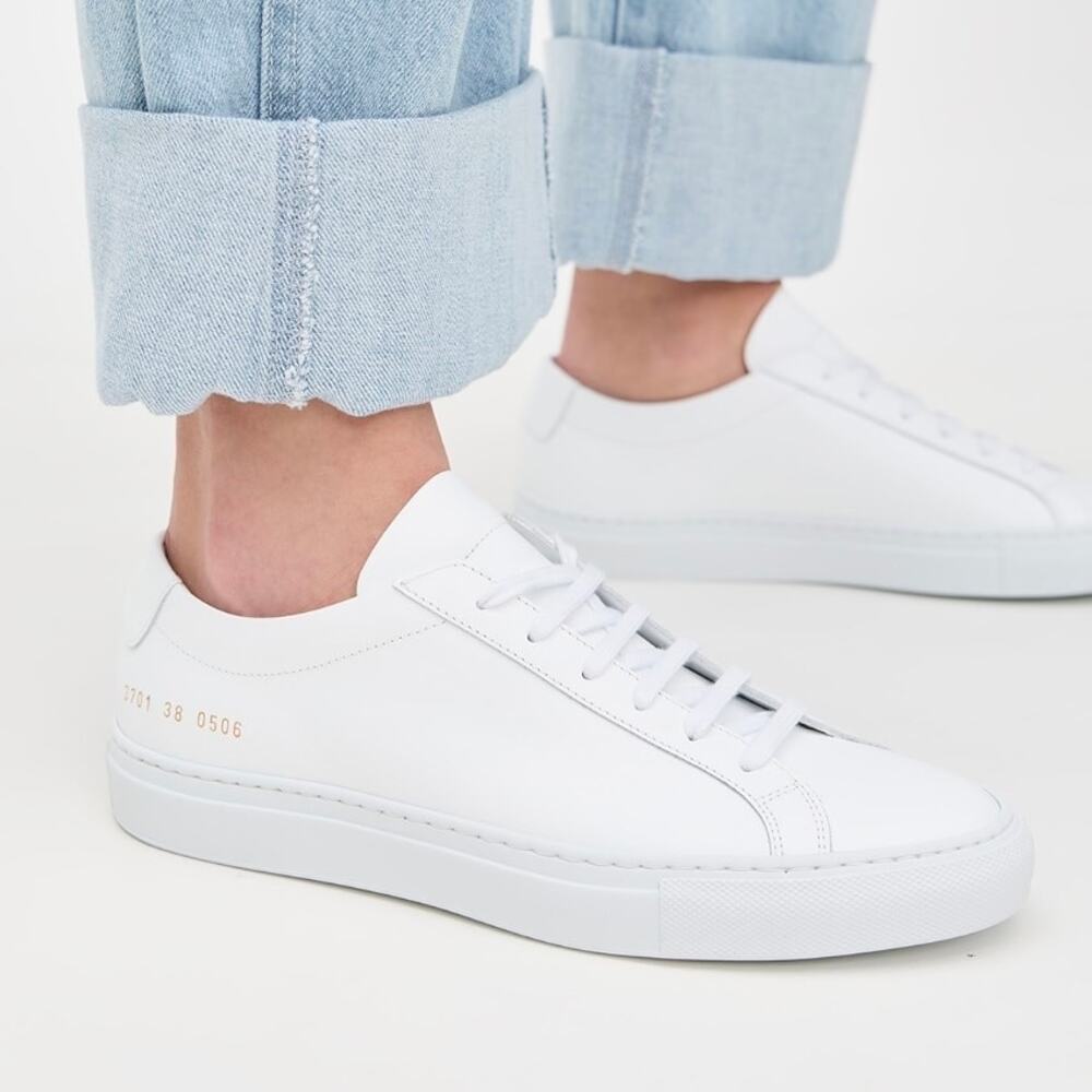 Common Projects Original Achilles Low Leather Sneakers White ITALY Sz 46/ US 13